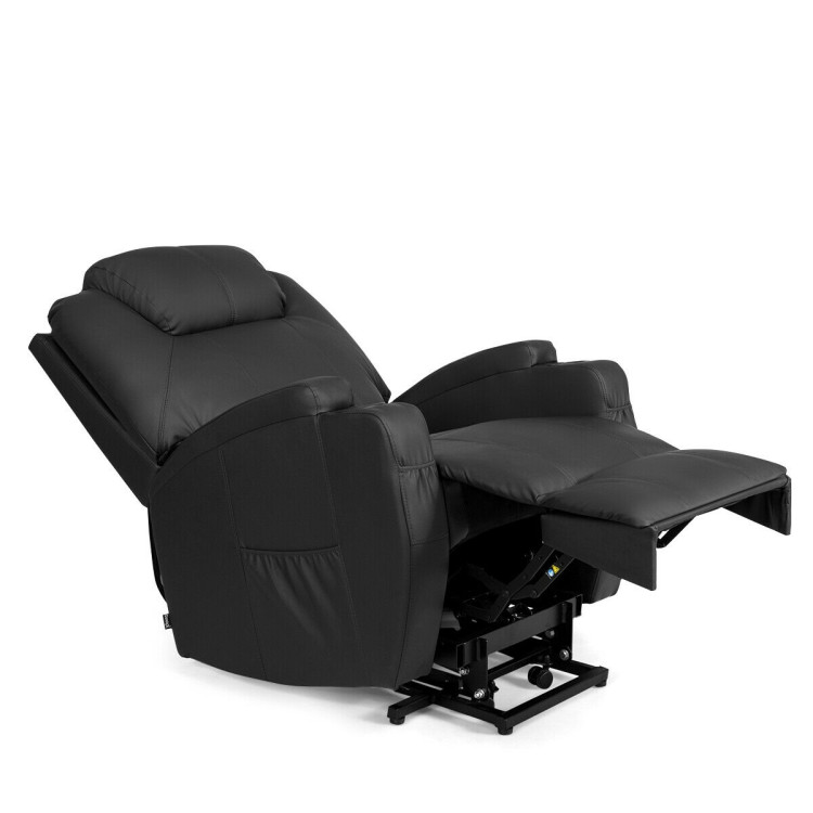 Power Lift Recliner Chair with Massage and Heat for Elderly with Remote Control-BlackCostway Gallery View 8 of 12