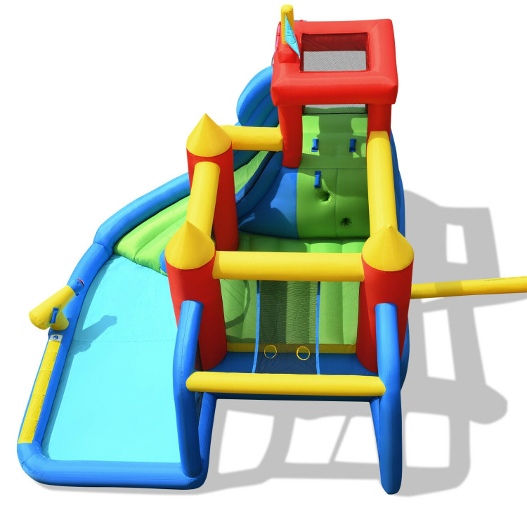 Inflatable Bouncer Bounce House with Water Slide Splash Pool without BlowerCostway Gallery View 8 of 12