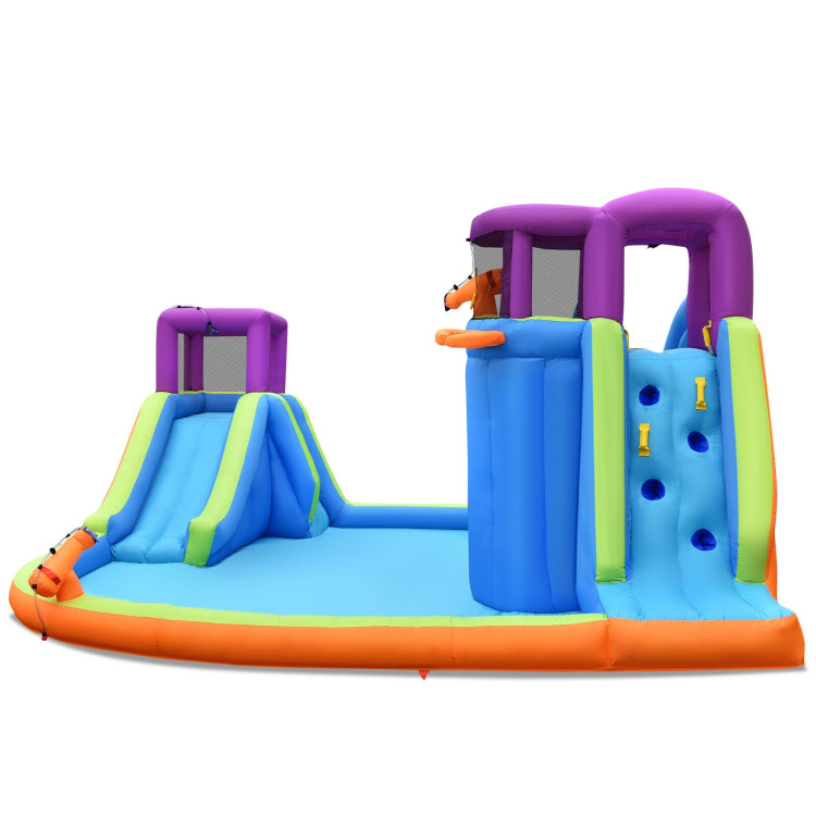 6-in-1 Inflatable Dual Water Slide Bounce House Without Blower - Gallery View 6 of 11