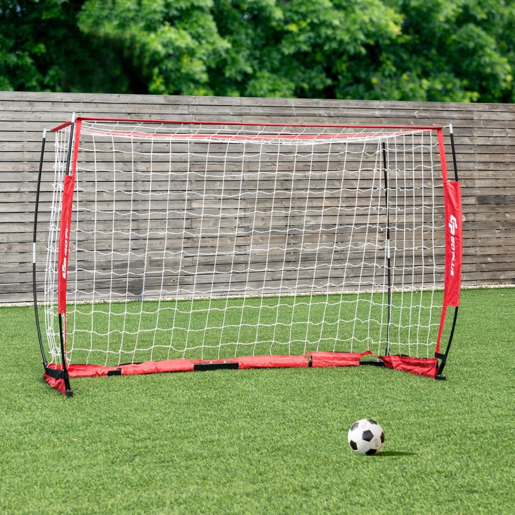 6/8/12 Feet Durable Bow Style Soccer Goal Net with Bag-12' x 6'Costway Gallery View 11 of 16