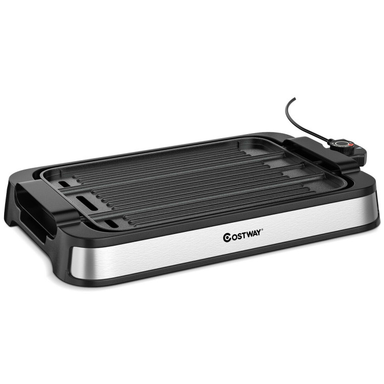 1500W Smokeless Indoor Grill Electric Griddle with Non-stick Cooking PlateCostway Gallery View 1 of 12