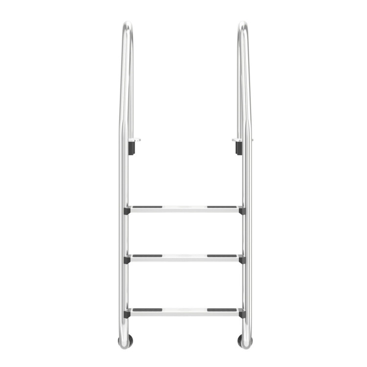 3 Step Stainless Steel Swimming Pool Ladder Handrail for PoolCostway Gallery View 8 of 12