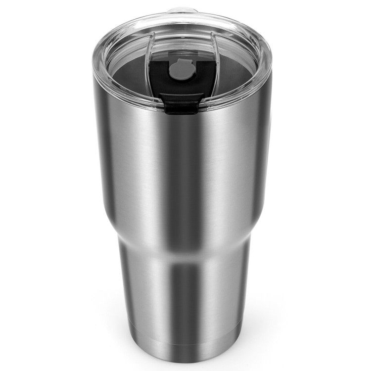 30oz Stainless Steel Tumbler Cup Double Wall Vacuum Insulated Mug with LidCostway Gallery View 8 of 12