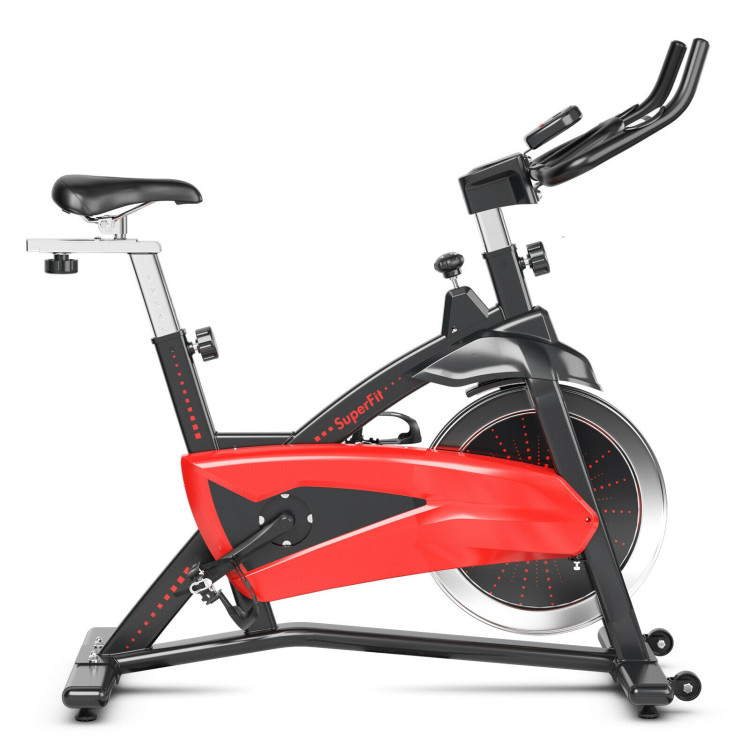 Magnetic Exercise Bike Fitness Cycling Bike with 35Lbs Flywheel for Home and Gym-Black & RedCostway Gallery View 9 of 13