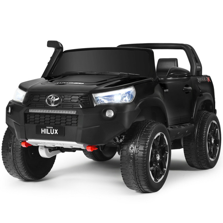 2*12V Licensed Toyota Hilux Ride On Truck Car 2-Seater 4WD with Remote Painted BlackCostway Gallery View 9 of 12