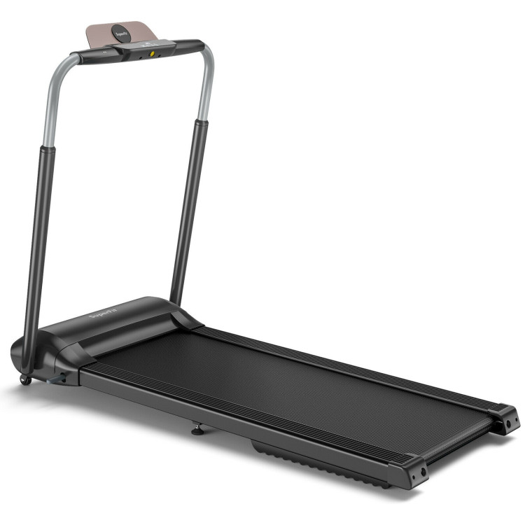 Compact Folding Treadmill with Touch Screen APP Control-BlackCostway Gallery View 1 of 12