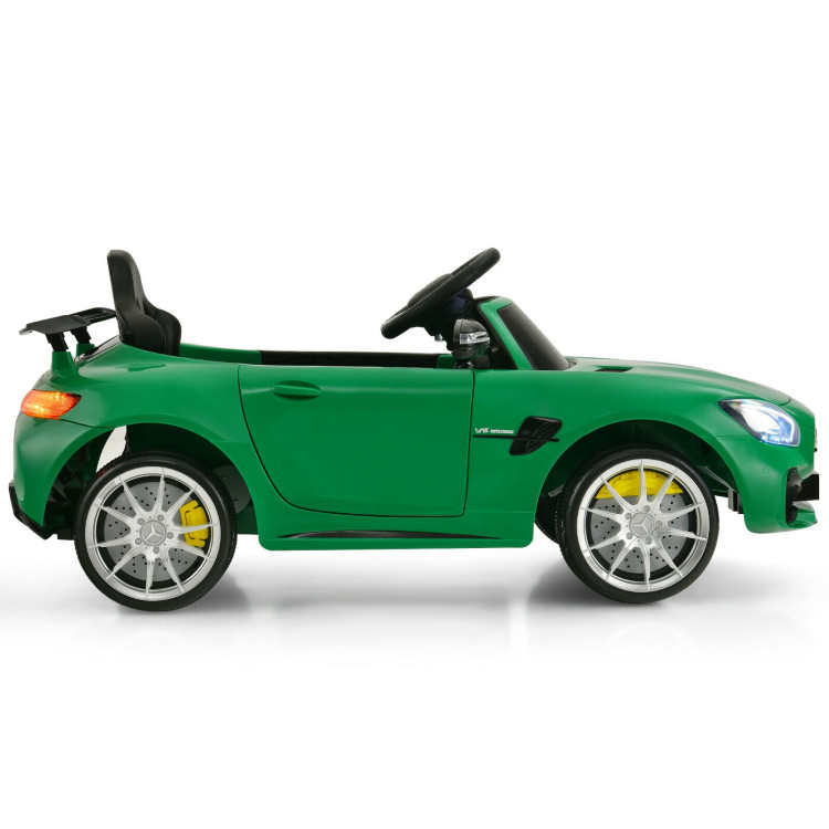 12V Licensed Mercedes Benz Kids Ride-On Car with Remote Control-GreenCostway Gallery View 9 of 13