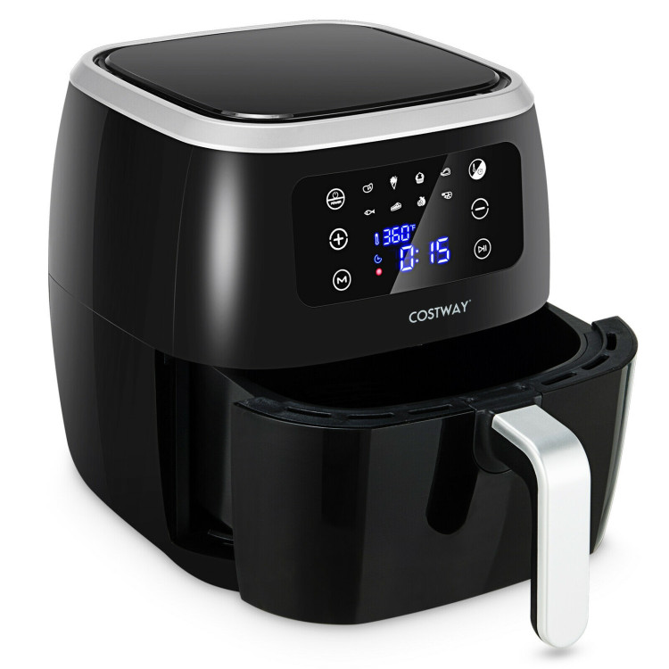 6.5QT Air Fryer Oilless Cooker with 8 Preset Functions and Smart Touch Screen-BlackCostway Gallery View 10 of 13