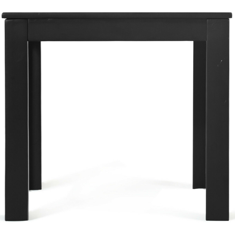 Wooden Square Patio Coffee Bistro Table-BlackCostway Gallery View 10 of 12