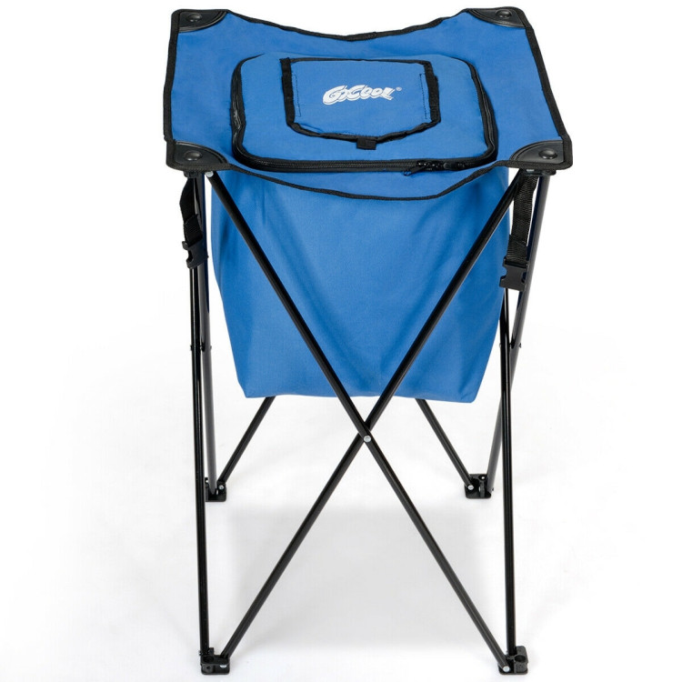 Portable Tub Cooler with Folding Stand and Carry Bag-BlueCostway Gallery View 2 of 10