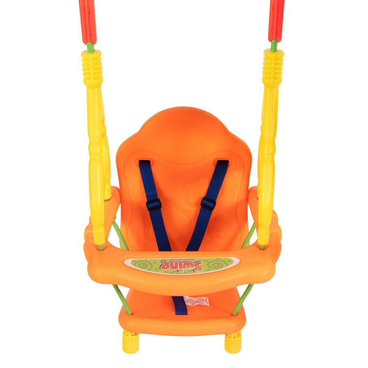 Toddler Swing Set High Back Seat with Swing SetCostway Gallery View 10 of 14