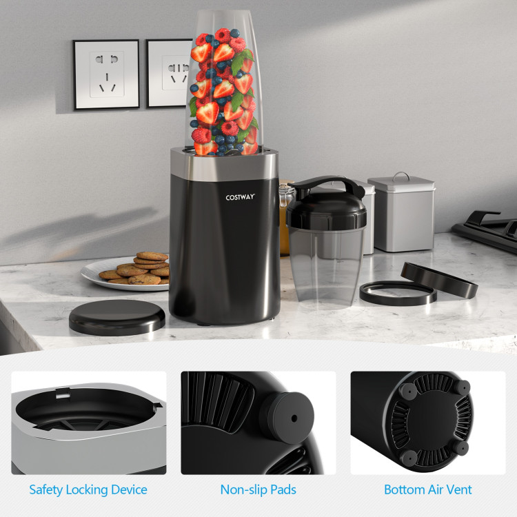 1000W Portable Blender with 6-Blade Design-BlackCostway Gallery View 13 of 13