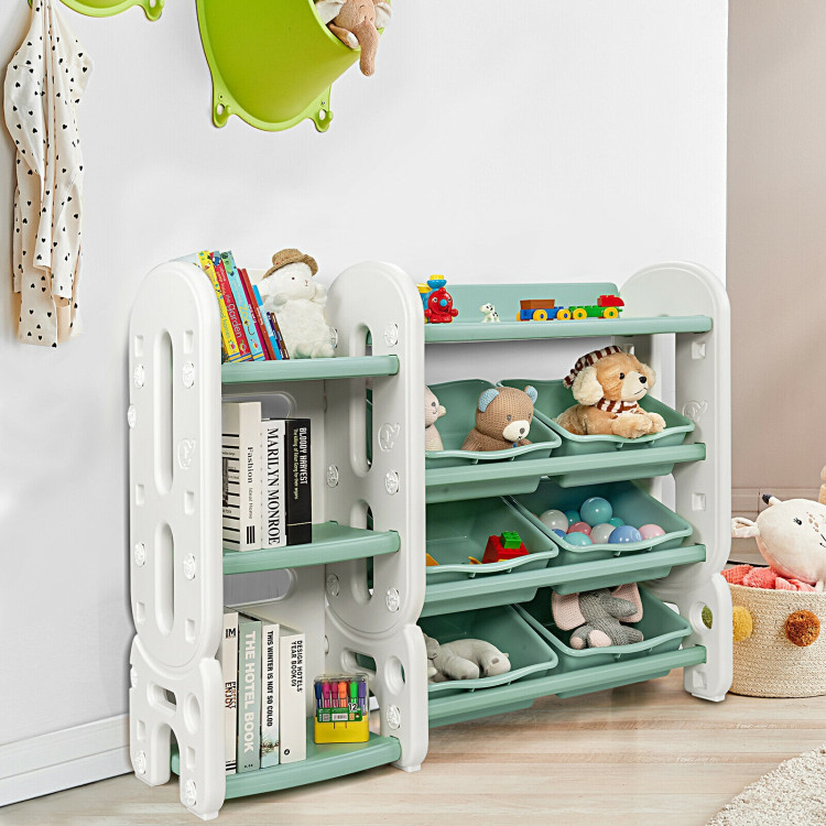 Kids Toy Storage Organizer with Bins and Multi-Layer Shelf for Bedroom ...