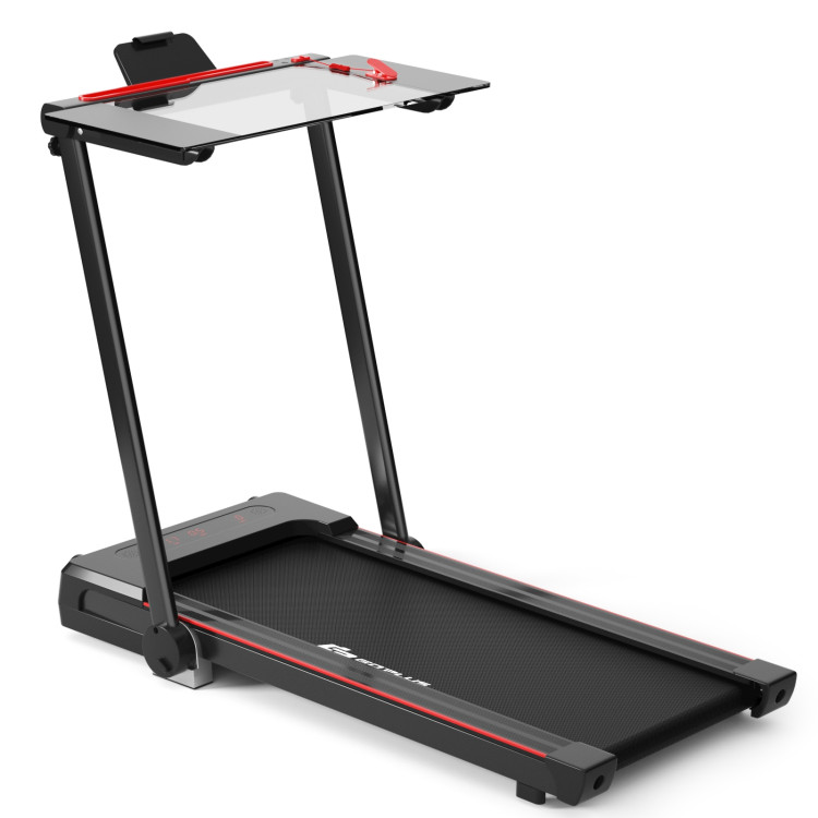2.25 HP 3-in-1 Folding Treadmill with Table Speaker Remote Control-BlackCostway Gallery View 1 of 13