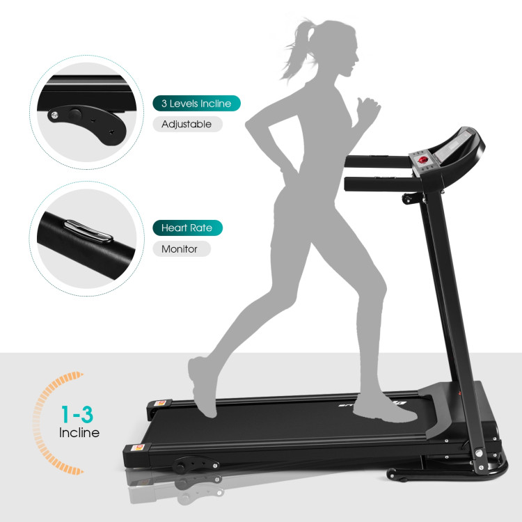 1.0 HP Foldable Treadmill Electric Support Mobile PowerCostway Gallery View 16 of 16