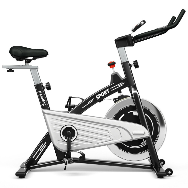 Indoor Exercise Cycling Bike with Heart Rate and MonitorCostway Gallery View 3 of 12