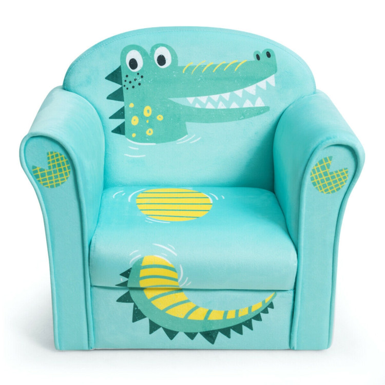 Kids Crocodile Armrest Upholstered Couch - Gallery View 2 of 7