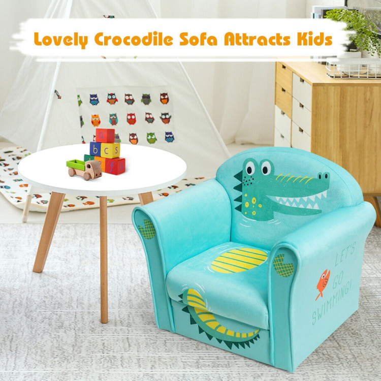 Kids Crocodile Armrest Upholstered Couch - Gallery View 4 of 7