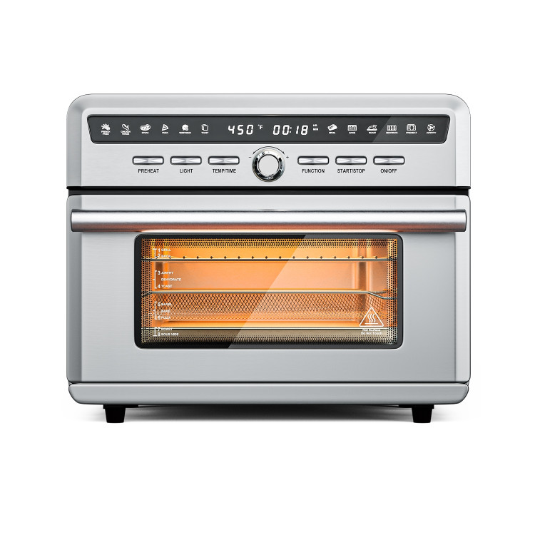 26.4 Qt 1800W 10-in-1 Air Fryer Toaster Oven with RecipeCostway Gallery View 7 of 12