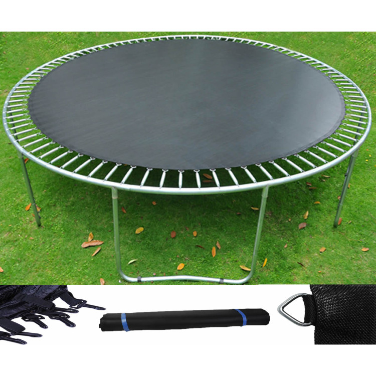 12.4 Feet Weatherproof Jumping Mat for 14 Feet Trampoline with 72 Rings 7 Inch SpringsCostway Gallery View 2 of 7