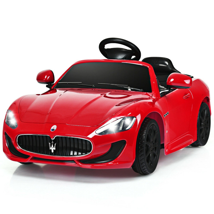 Licensed Maserati GranCabrio 12v Battery Powered Vehicle with Remote Control and LED LightsCostway Gallery View 5 of 10