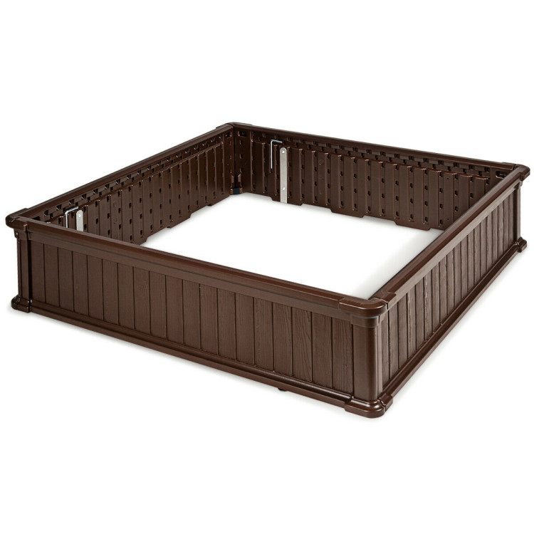 48 Inch Raised Garden Bed Planter for Flower Vegetables Patio-BrownCostway Gallery View 1 of 12
