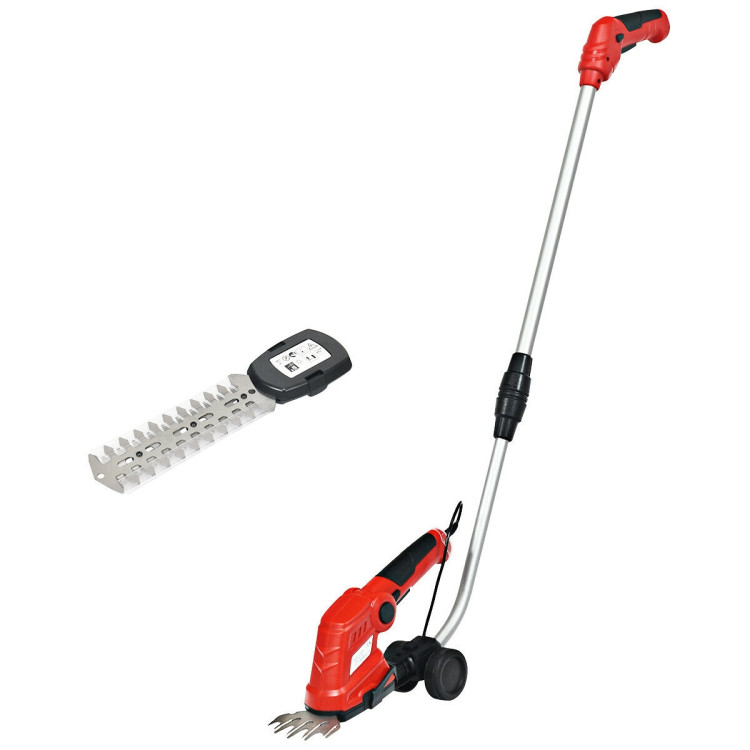 7.2V Cordless Grass Shear with Extension Handle and Rechargeable BatteryCostway Gallery View 9 of 12