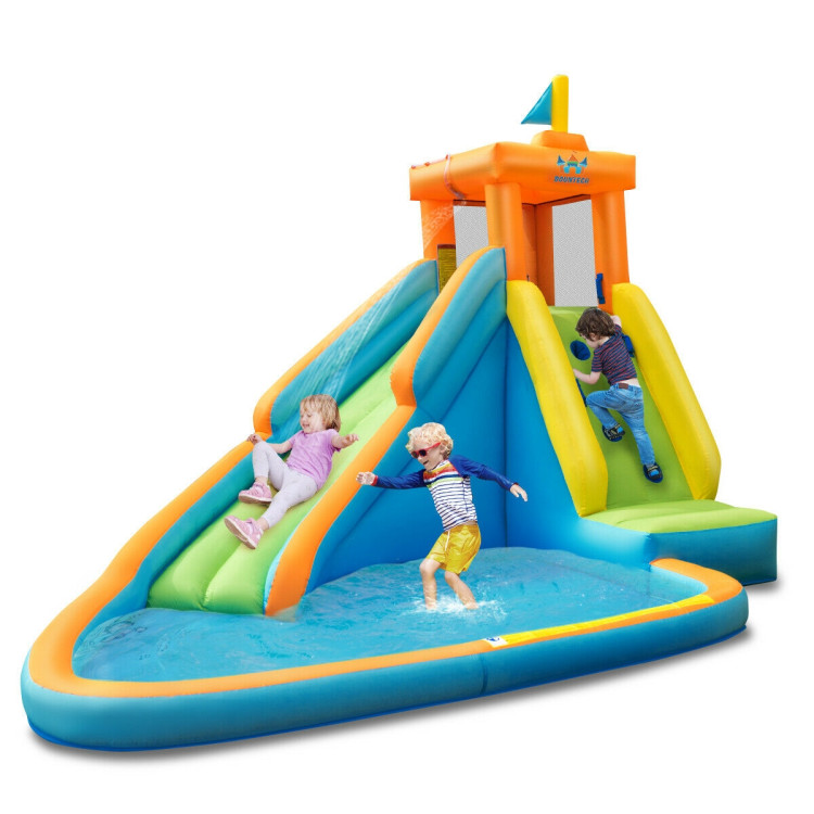 Inflatable Water Slide Bounce House Without BlowerCostway Gallery View 8 of 12