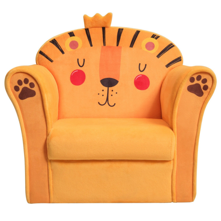 Kids Armrest Lion Upholstered SofaCostway Gallery View 3 of 9