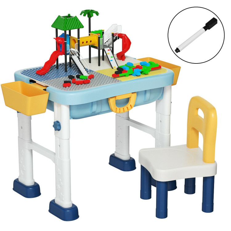 6-in-1 Kids Activity Table Set with ChairCostway Gallery View 7 of 11