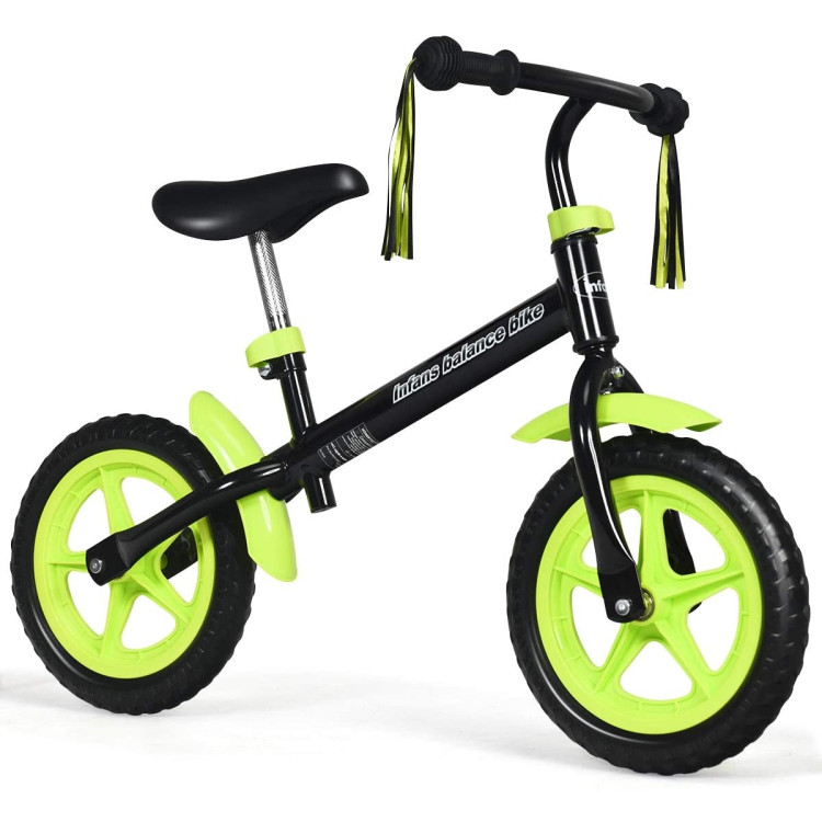 Adjustable Lightweight Kids Balance Bike-GreenCostway Gallery View 1 of 9