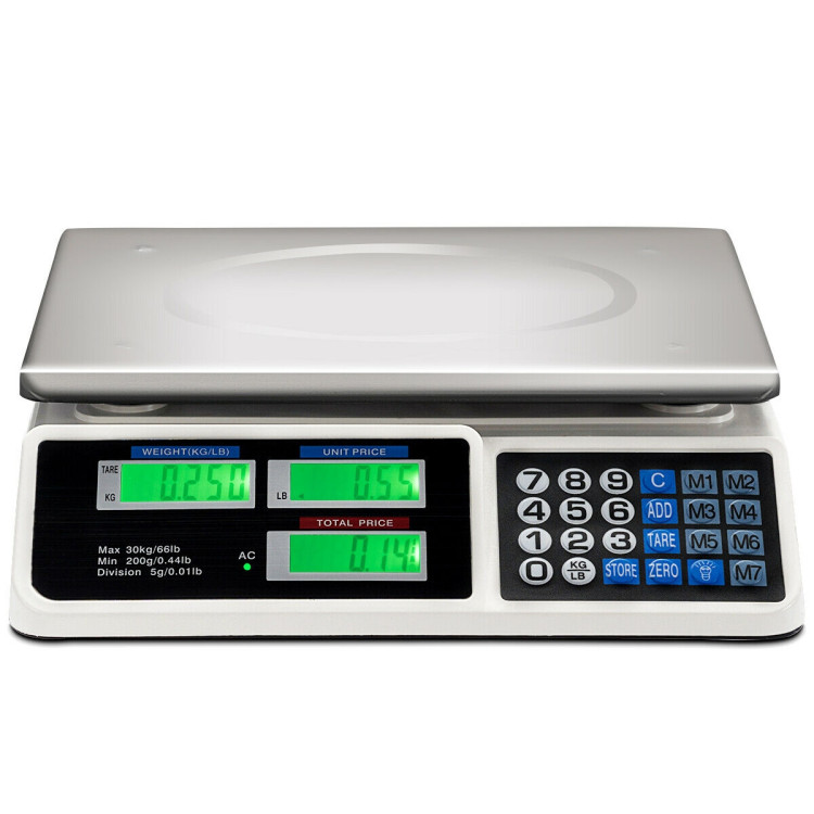 66 lbs Digital Weight Food Count Scale for CommercialCostway Gallery View 4 of 12