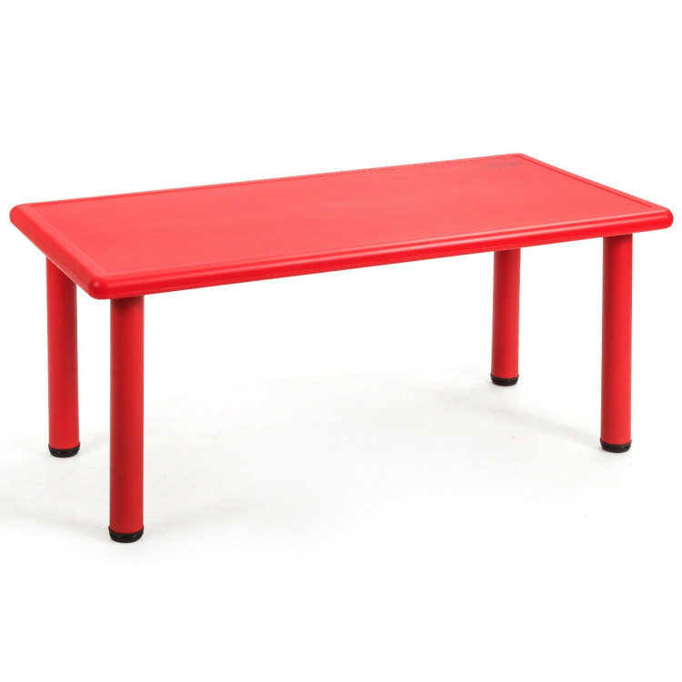 Kids Plastic Rectangular Learn and Play Table-RedCostway Gallery View 1 of 12