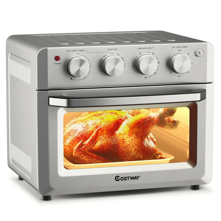 19 Qt Dehydrate Convection Air Fryer Toaster Oven with 5 AccessoriesCostway Gallery View 3 of 12