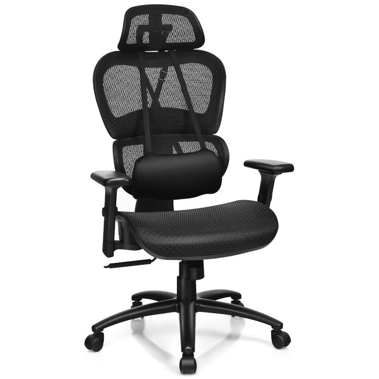 Mesh Office Chair Recliner with Adjustable HeadrestCostway Gallery View 1 of 10