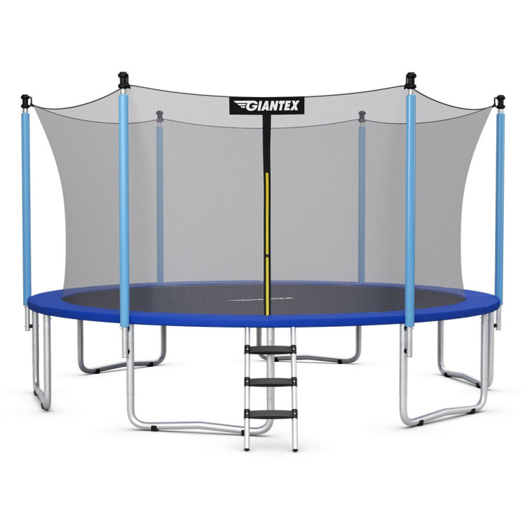 15 Feet Outdoor Bounce Trampoline with Safety Enclosure NetCostway Gallery View 4 of 11