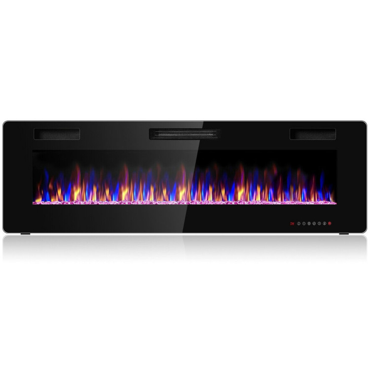 60 Inch Recessed Ultra Thin Mounted Wall Electric FireplaceCostway Gallery View 1 of 15