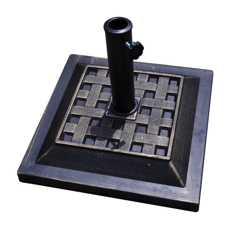 17.5 Inch Heavy Duty Square Umbrella Base Stand of 30 lbs for OutdoorCostway Gallery View 7 of 9