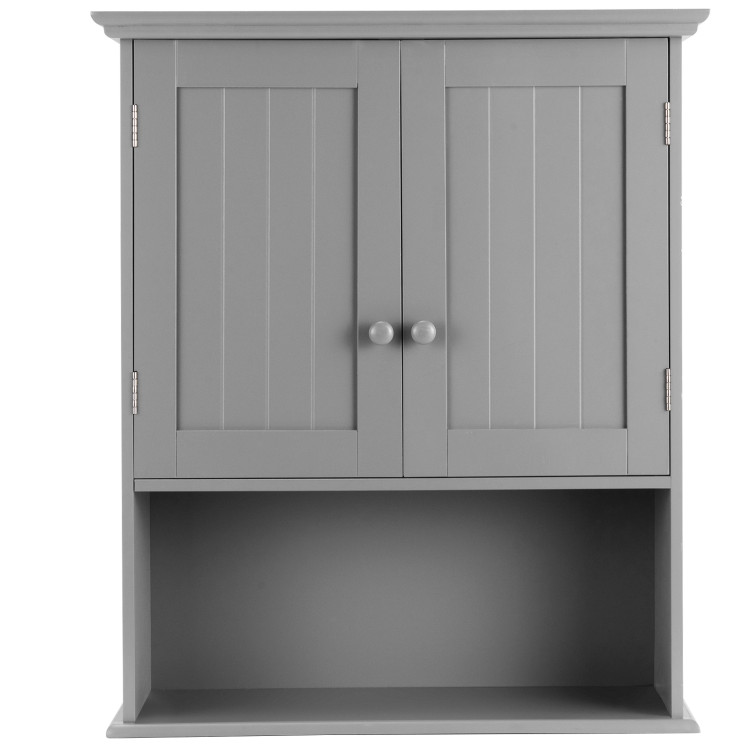 Wall Mount Bathroom Storage Cabinet -Gray - Gallery View 9 of 13