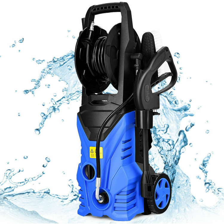 1800W 2030PSI Electric Pressure Washer Cleaner with Hose Reel-BlueCostway Gallery View 7 of 11