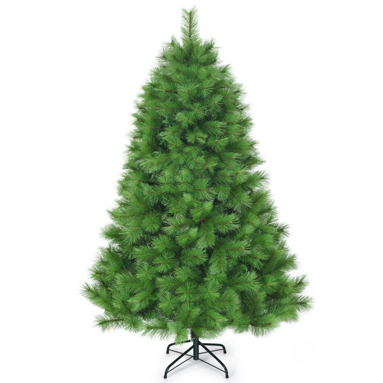 6 Feet Hinged Artificial Christmas Tree Holiday Decoration with StandCostway Gallery View 1 of 12