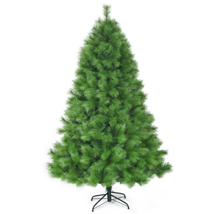 7 Feet Hinged Artificial Christmas Tree Holiday Decoration with StandCostway Gallery View 1 of 12
