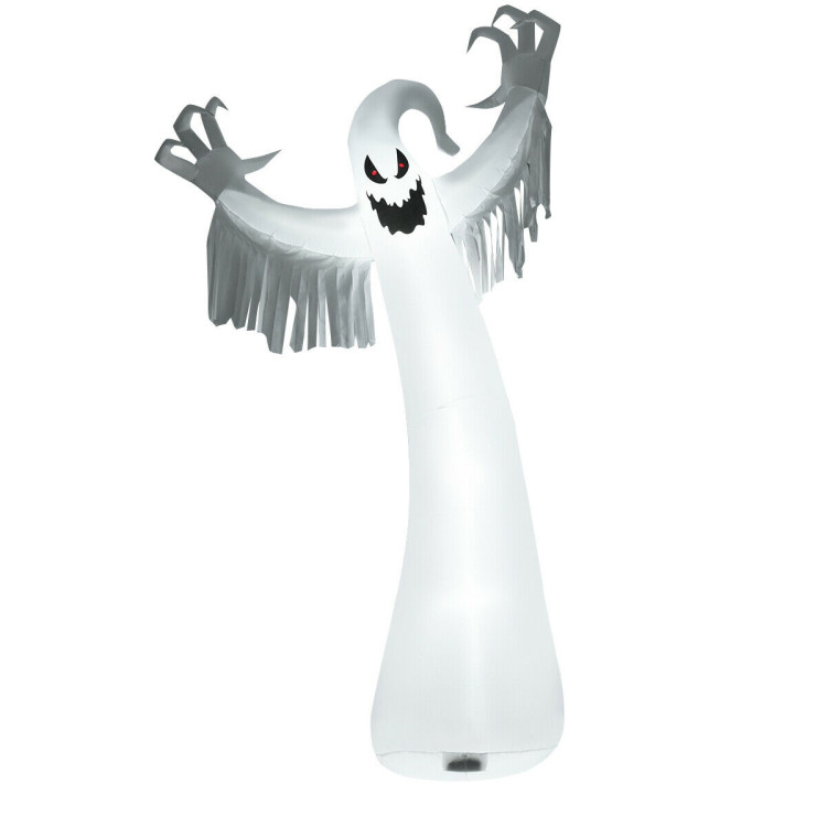 12 Feet Halloween Inflatable Spooky Ghost with Blower and LED LightsCostway Gallery View 1 of 12