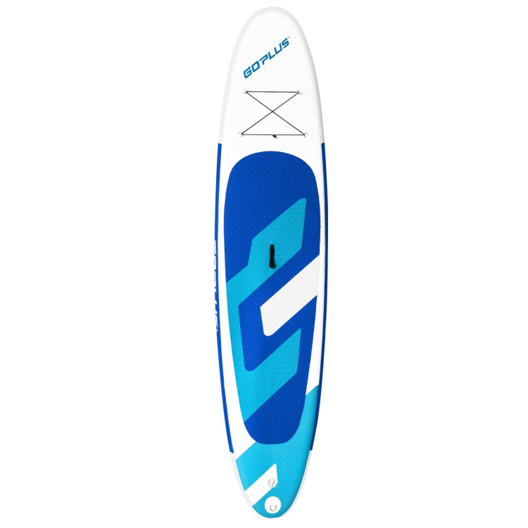 11 Feet Inflatable Stand Up Paddle Board with Aluminum Paddle-BlueCostway Gallery View 1 of 3
