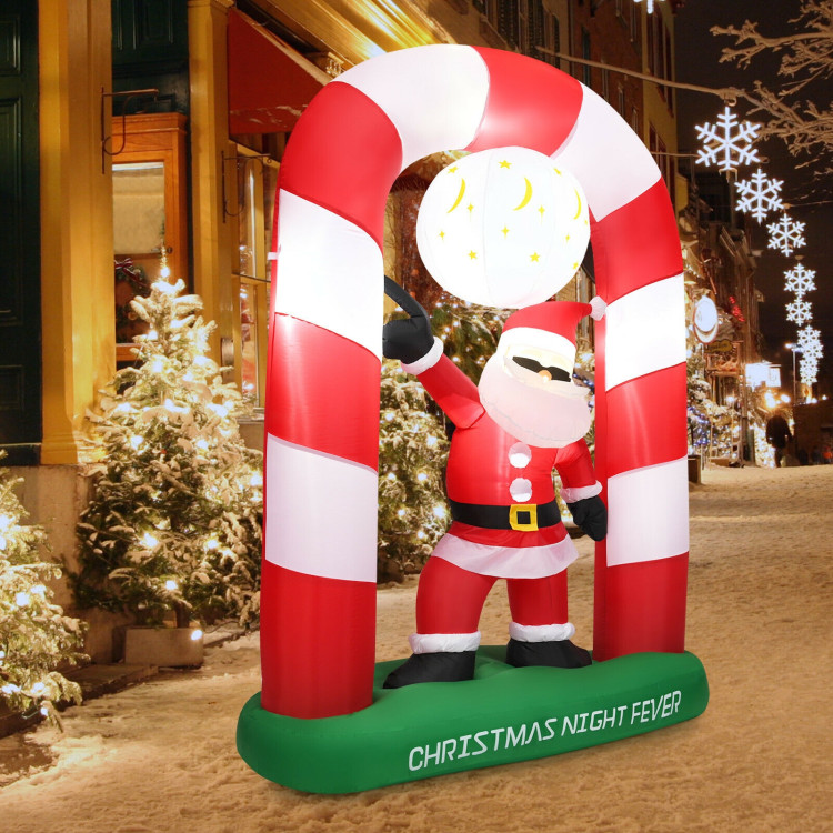 7.5 Feet Inflatable Christmas Lighted Santa ClausCostway Gallery View 1 of 10
