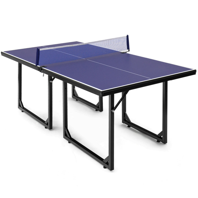 Multi-Use Foldable Midsize Removable Compact Ping-pong Table Costway Gallery View 1 of 12