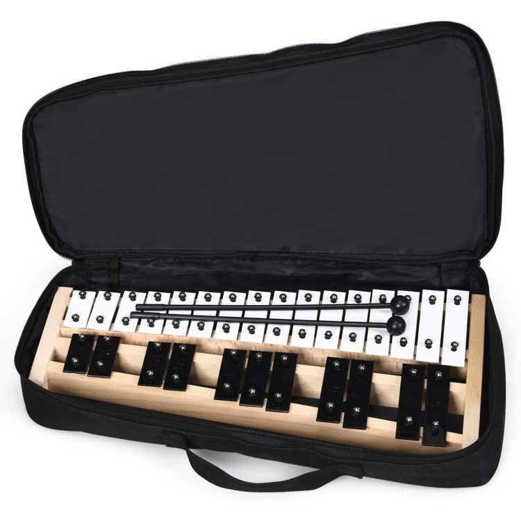 27 Note Glockenspiel Xylophone with 2 Rubber MalletsCostway Gallery View 3 of 8