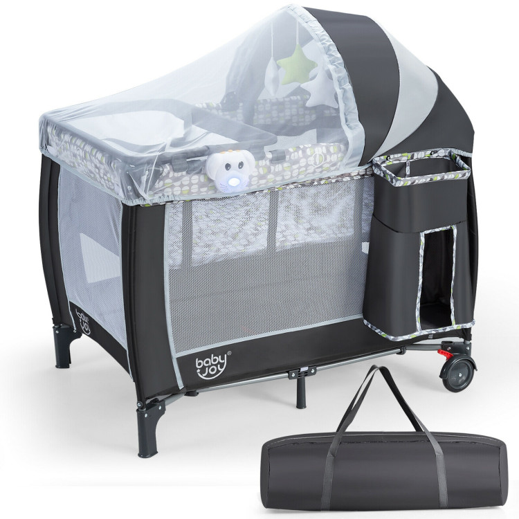 Portable Baby Playard with Changing Station and NetCostway Gallery View 1 of 17