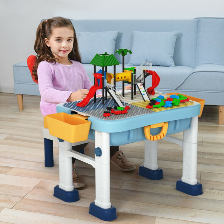6-in-1 Kids Activity Table Set with ChairCostway Gallery View 2 of 11
