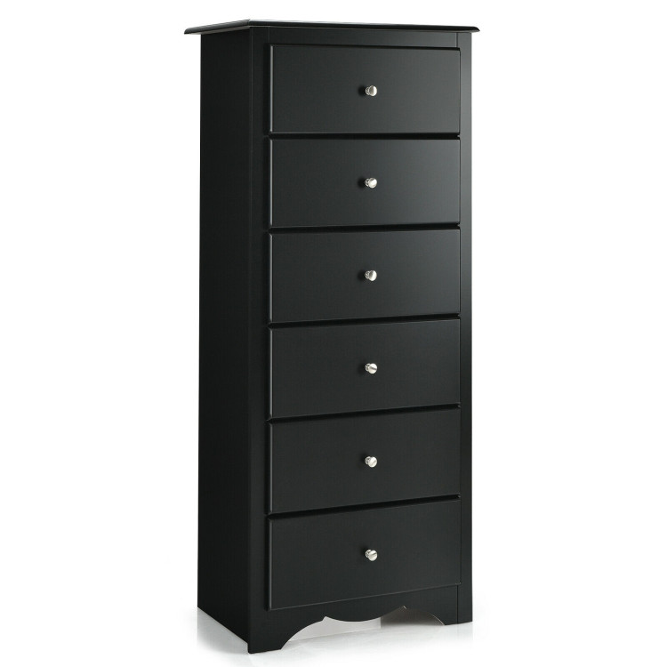 6 Drawers Chest Dresser Clothes Storage Bedroom Furniture Cabinet - Gallery View 1 of 12